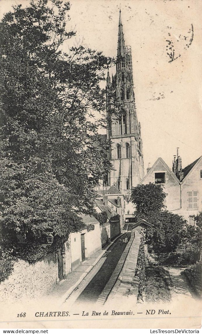 FRANCE - Chartres - La Rue De Beauvais - ND Phot - Carte Postale Ancienne - Chartres