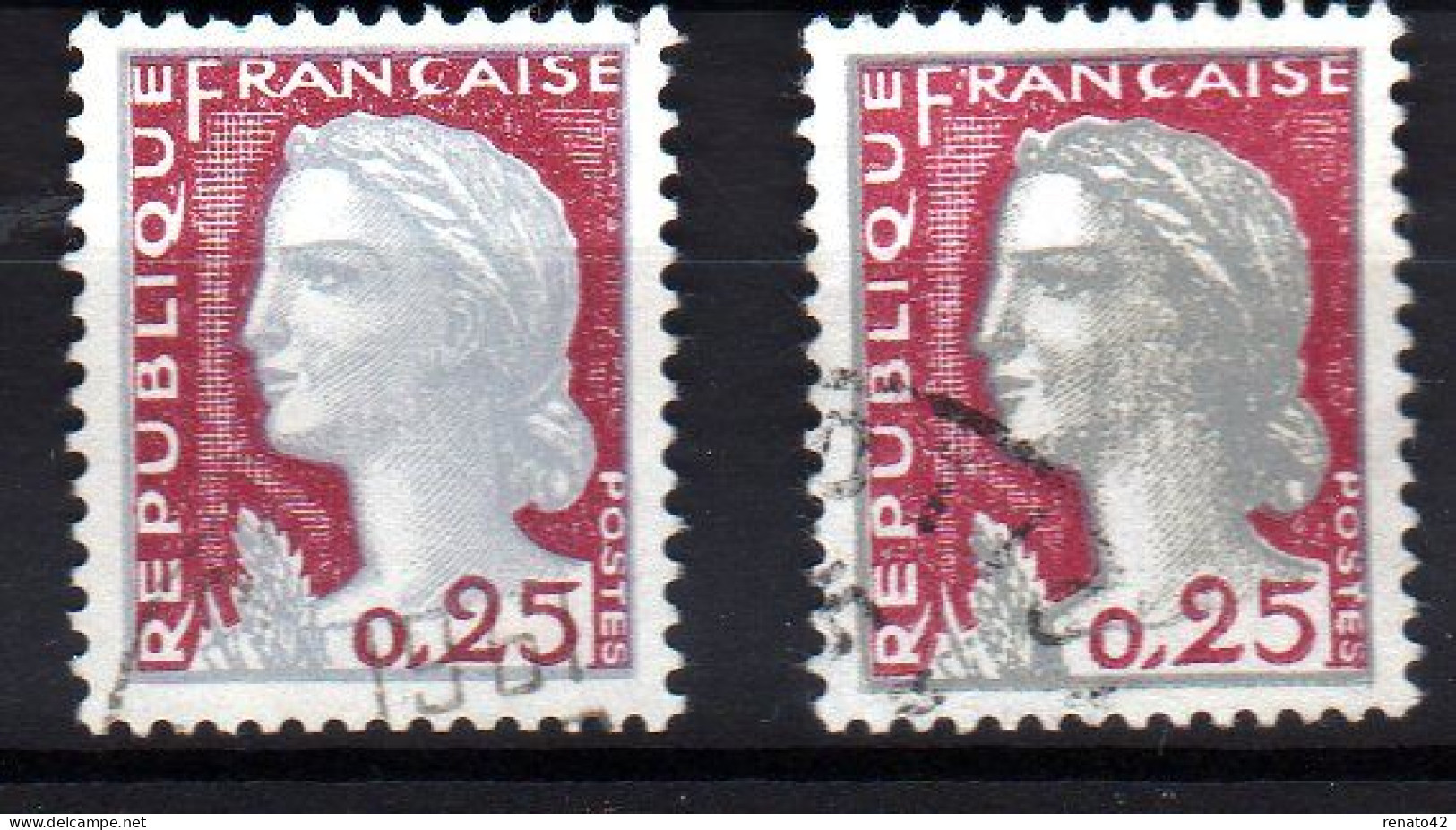 VARIETE SUR TIMBRE FRANCE OBLITERE N° 1263 - Used Stamps