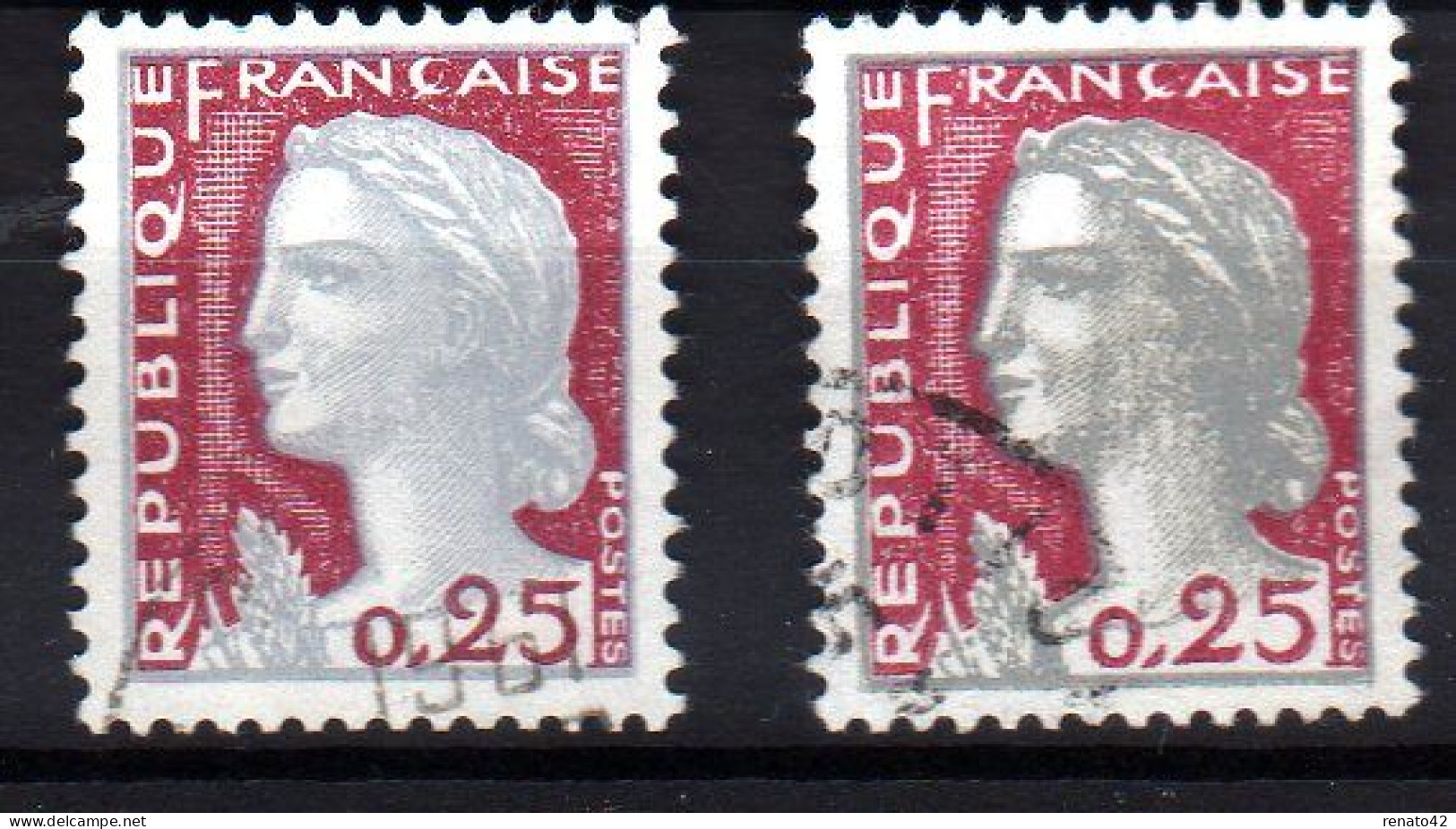 VARIETE SUR TIMBRE FRANCE OBLITERE N° 1263 - Usati