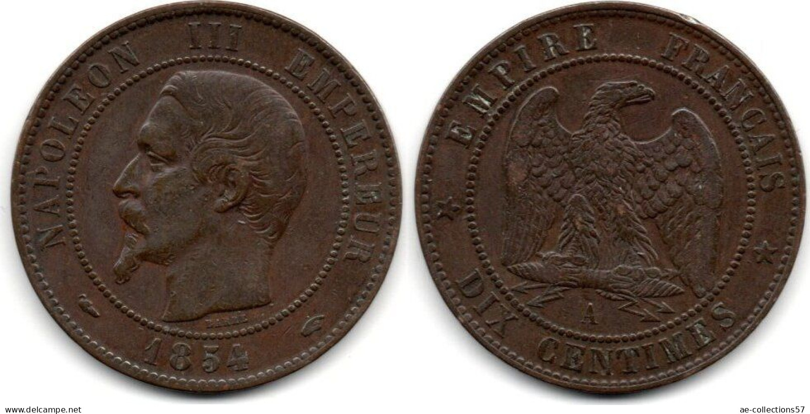 MA 28406 /   10 Centimes 1854 W TTB - 10 Centimes