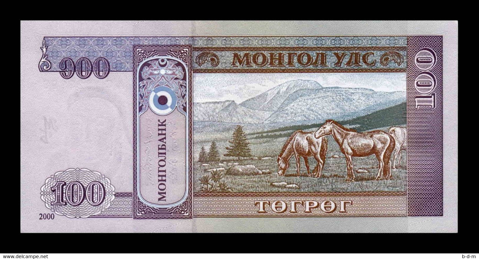 Mongolia 100 Tugrik 2000 Pick 65a Sc Unc - Mongolia