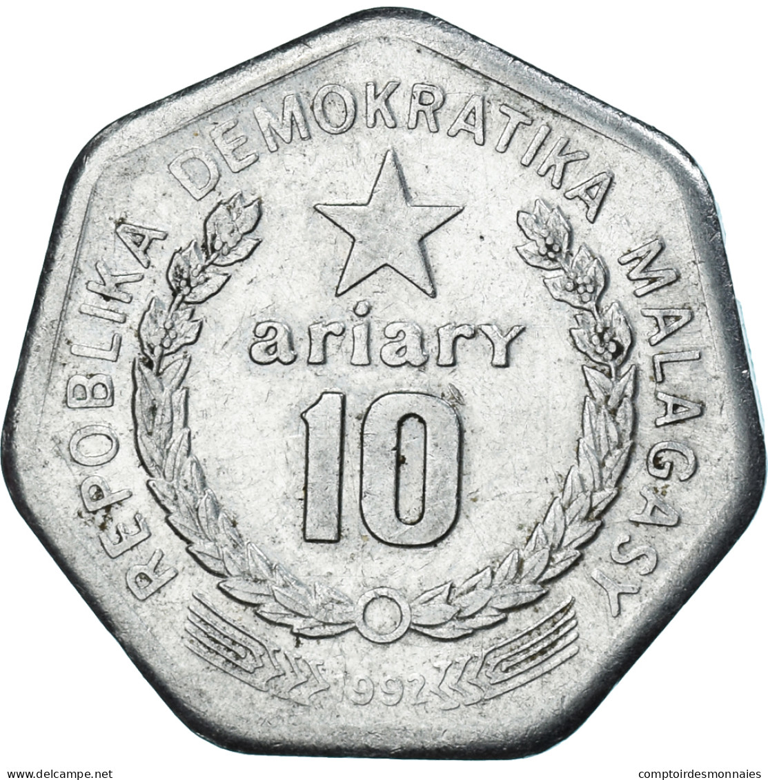 Monnaie, Madagascar, 10 Ariary, 1992 - Madagascar