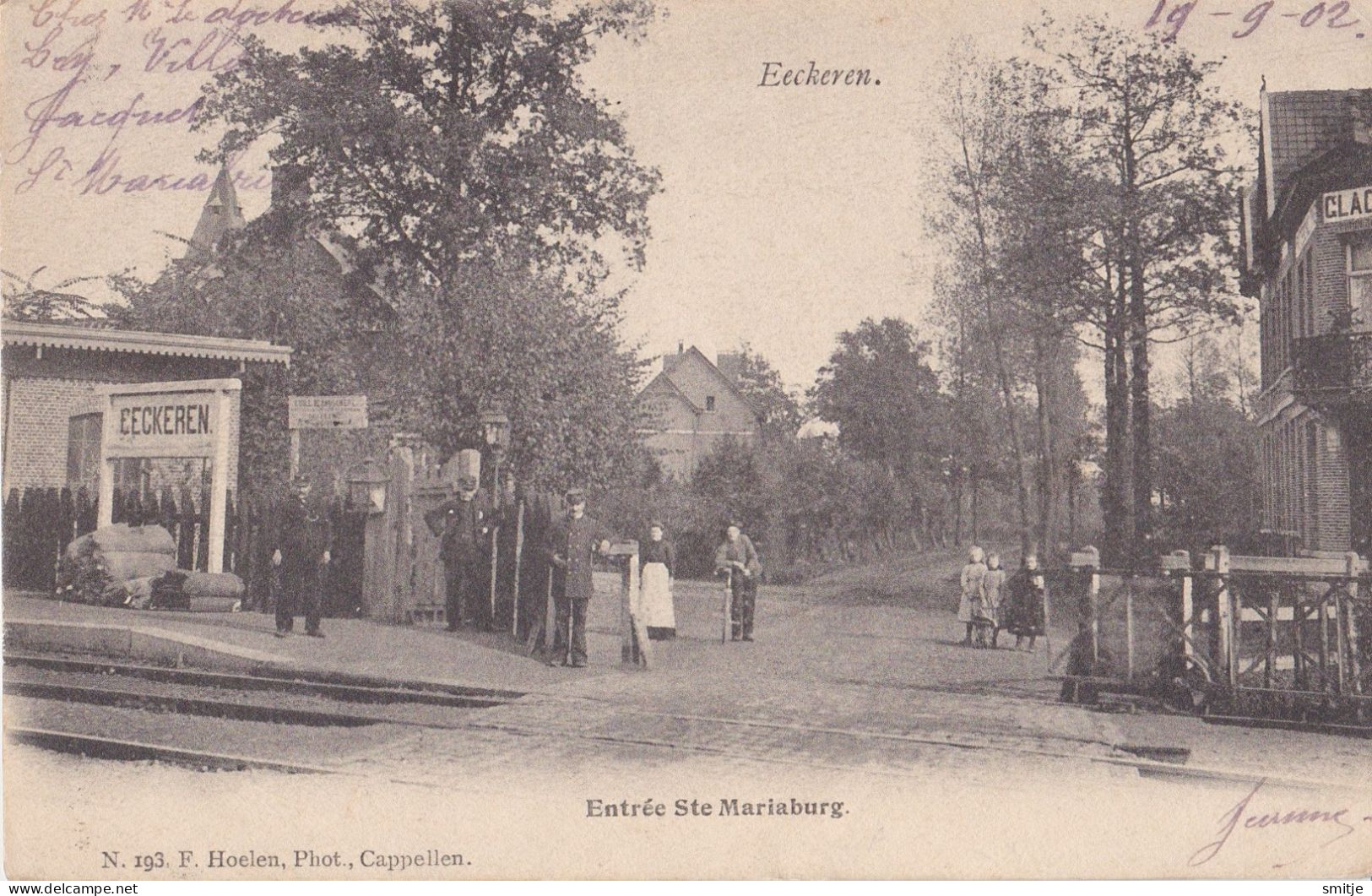 EKEREN EECKEREN BRASSCHAAT 1903 - ENTREE SINT MARIABURG PASSAGE STATIE EKEREN ? - MOOIE ANIMATIE - HOELEN KAPELLEN 193 - Brasschaat