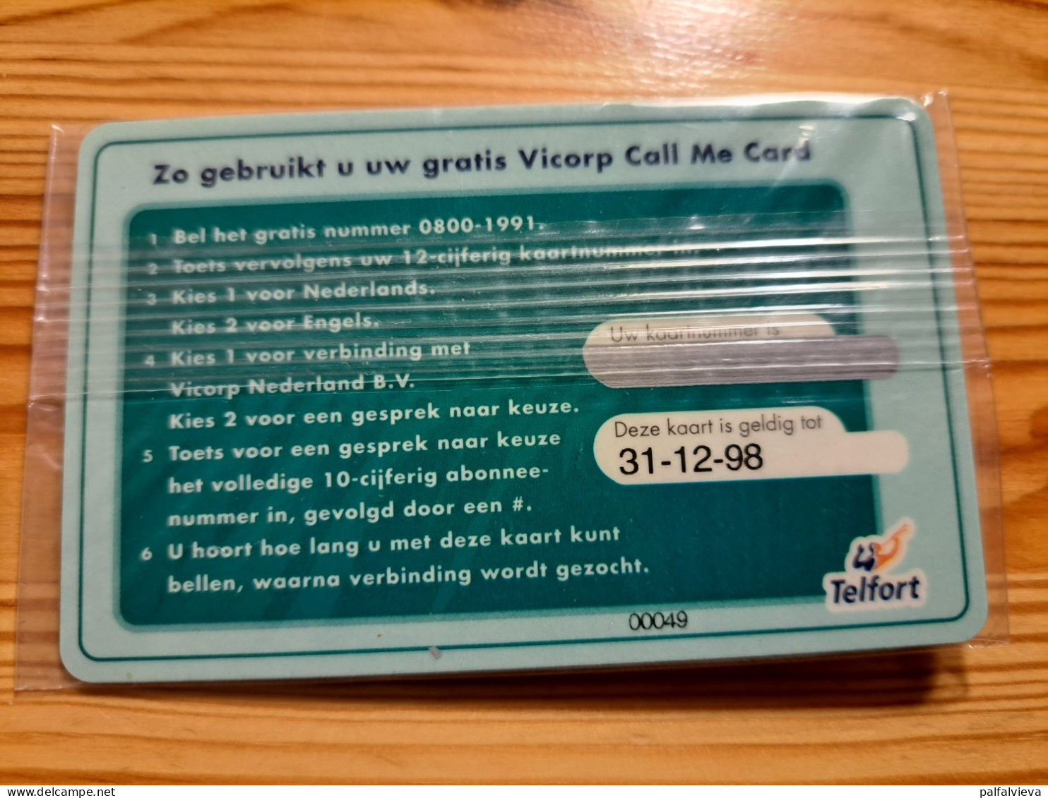 Prepaid Phonecard Netherlands, Telfort - Vicorp - Mint In Blister - Cartes GSM, Prépayées Et Recharges