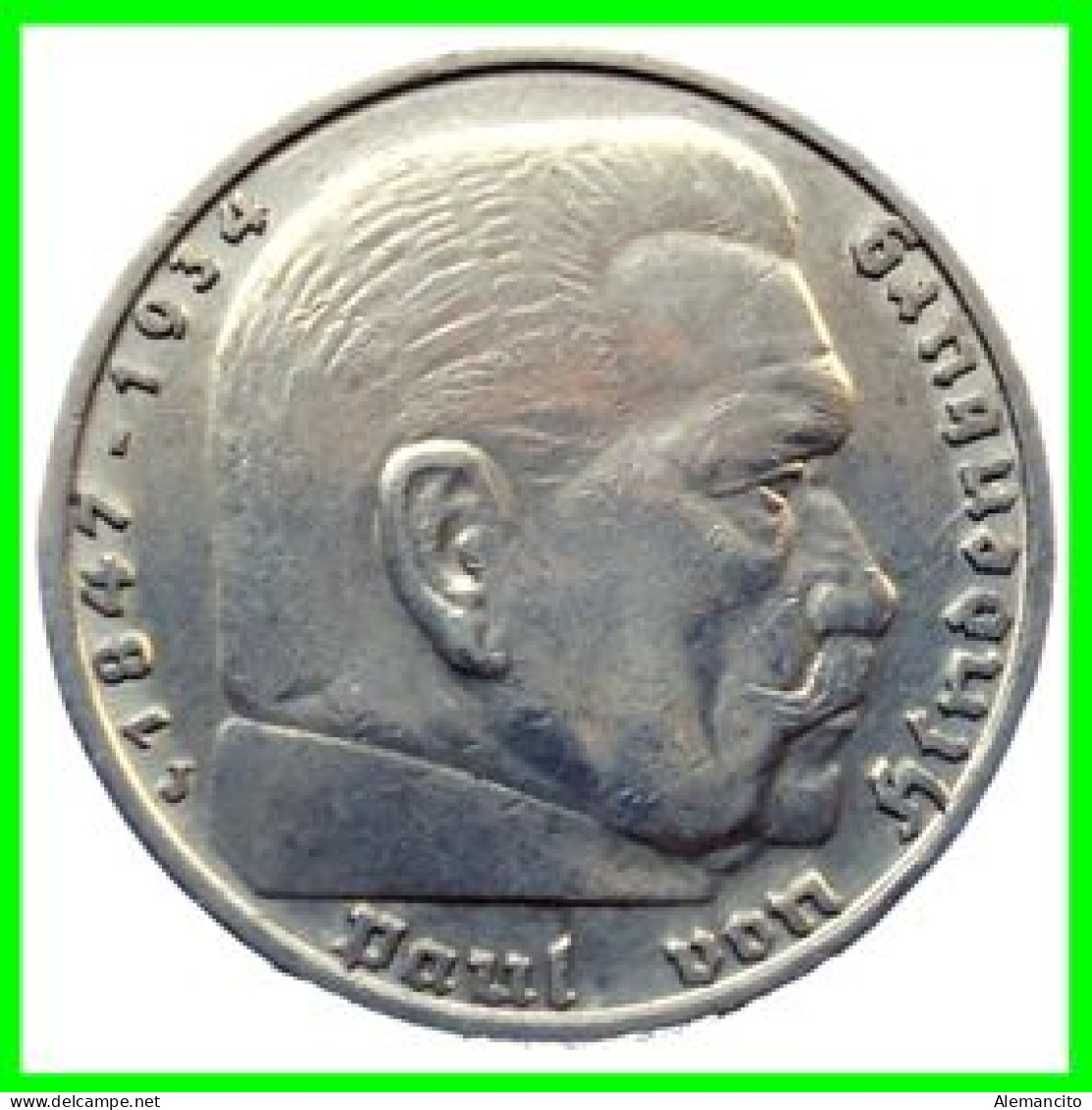 GERMANY - ALEMANIA DEUTFCHES REICH SERIE COMPLETA 7 MONEDAS DE 2.00 REICHSMARK AÑO 1938  MONEDA DE PLATA –ESBALTICA - 2 Reichsmark