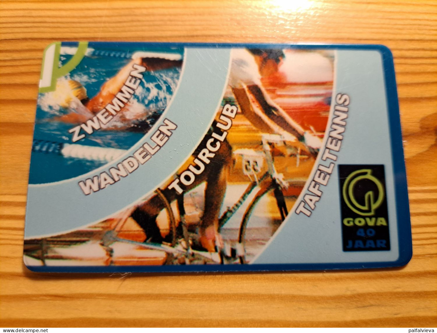 Prepaid Phonecard Netherlands, ATW - GOva 40 Jaar, Swimming, Bicycle, Bike - Cartes GSM, Prépayées Et Recharges