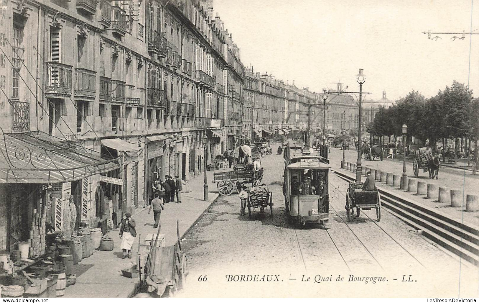 FRANCE - Bordeaux - Le Quai De Bourgogne - Tramway - Carte Postale Ancienne - Bordeaux