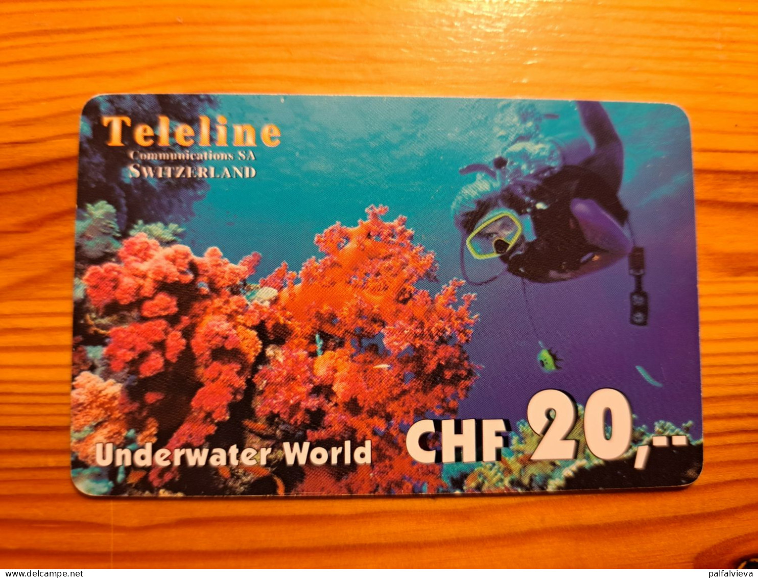 Prepaid Phonecard Switzerland, Teleline - Diving, Underwater Life - Suisse