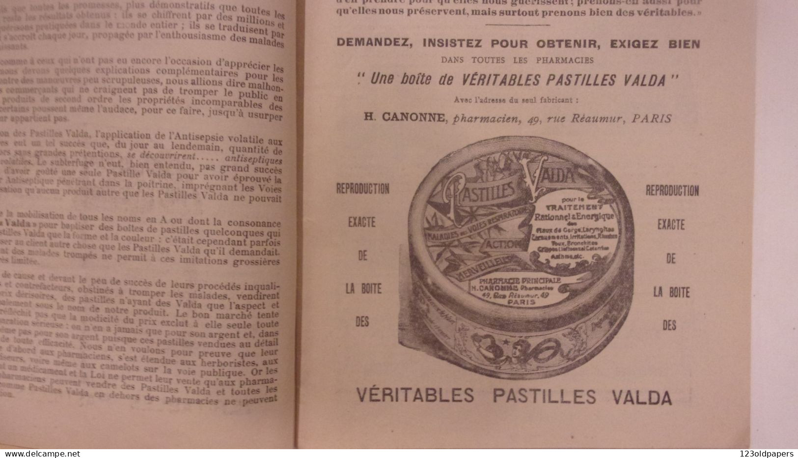 RARE CATALOGUE VALDA PASTILLES 32 PAGES ILLUSTREES PUB TEMOIGNAGES ... DEBUT XX EME - 1900 – 1949