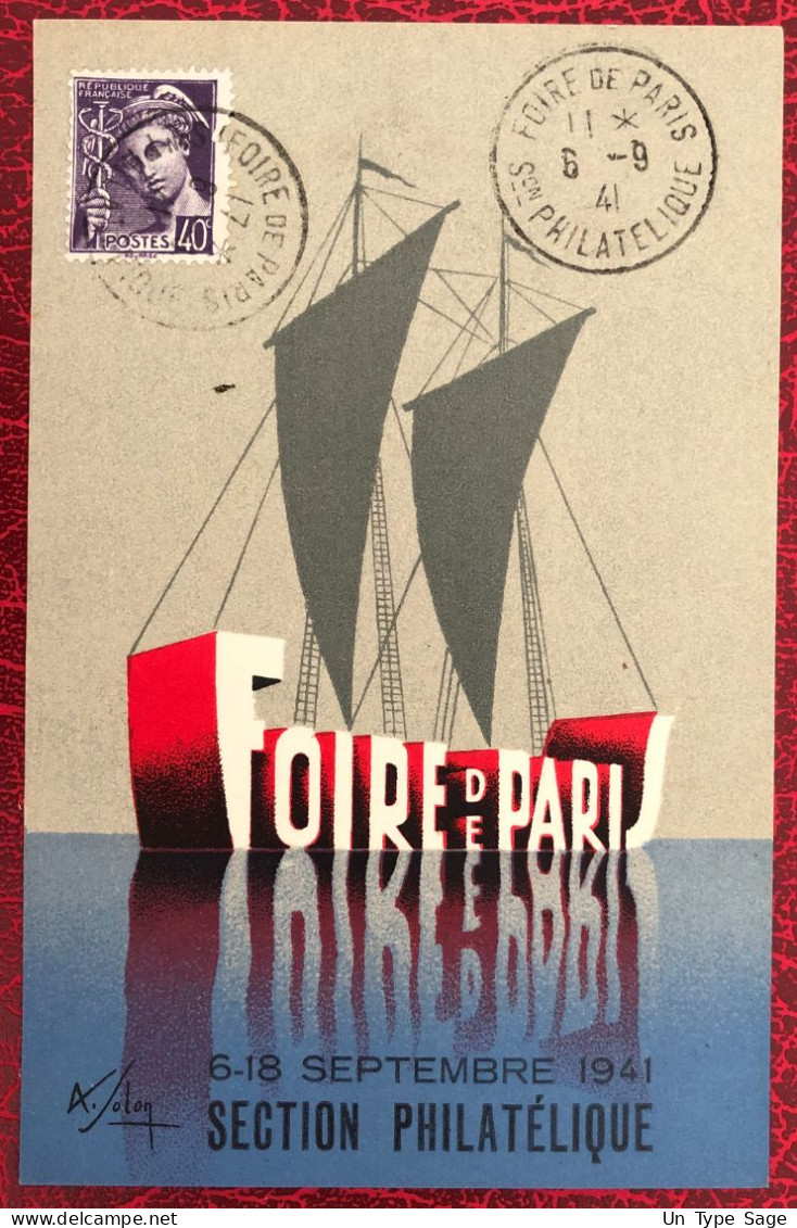 France, Carte FOIRE DE PARIS 1941 - (B3390) - Commemorative Postmarks