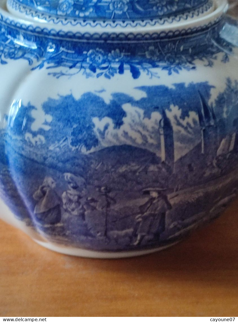 Villeroy & Boch théière crémier tasse à thé soucoupe en faïence service Burgenland bleu