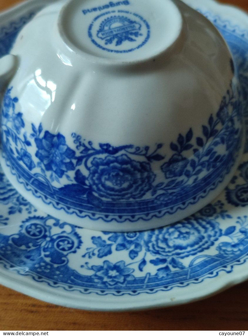 Villeroy & Boch théière crémier tasse à thé soucoupe en faïence service Burgenland bleu