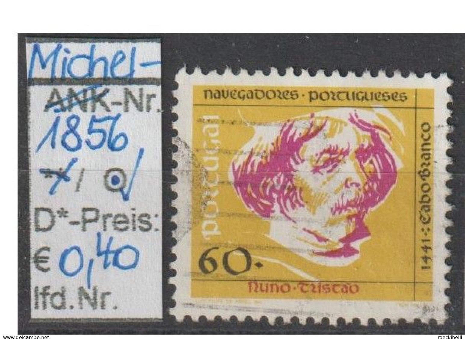 1991 - PORTUGAL - FM/DM "Portug. Seefahrer - Nuno Tristao" 60 E Mehrf. - O Gestempelt - S.Scan (port 1856o) - Gebruikt