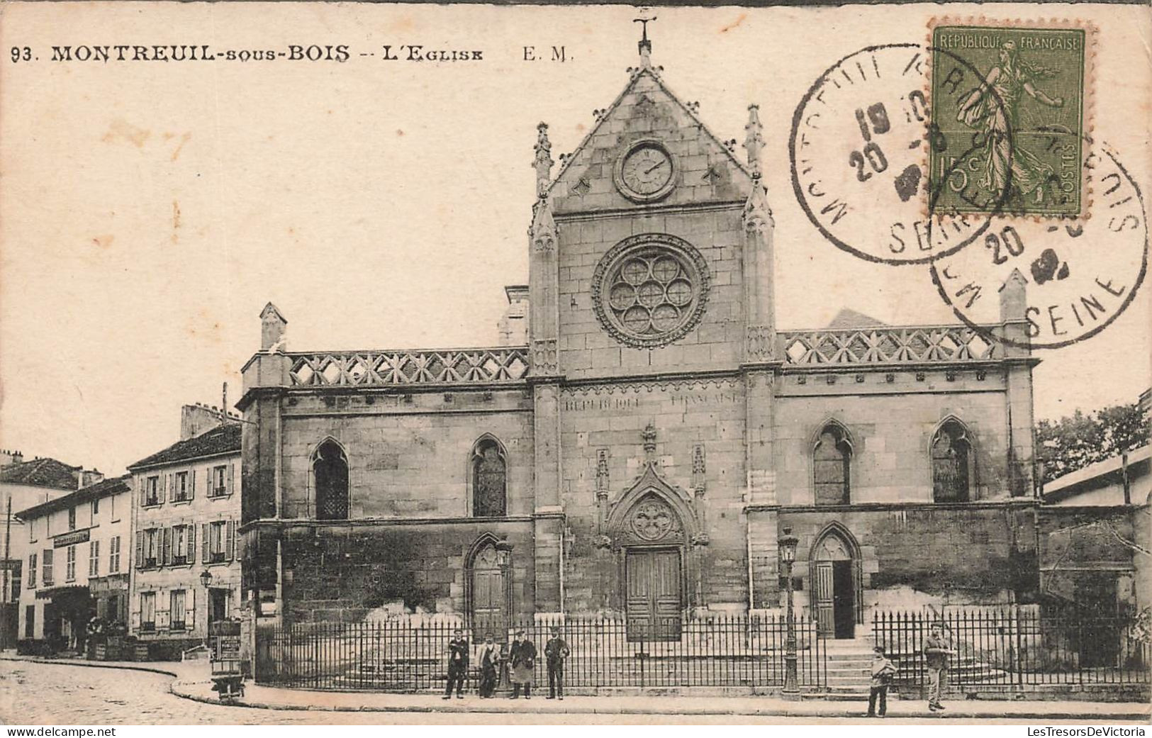 FRANCE - Montreuil Sous Bois - Vue De La Façade De L'église - Carte Postale Ancienne - Montreuil