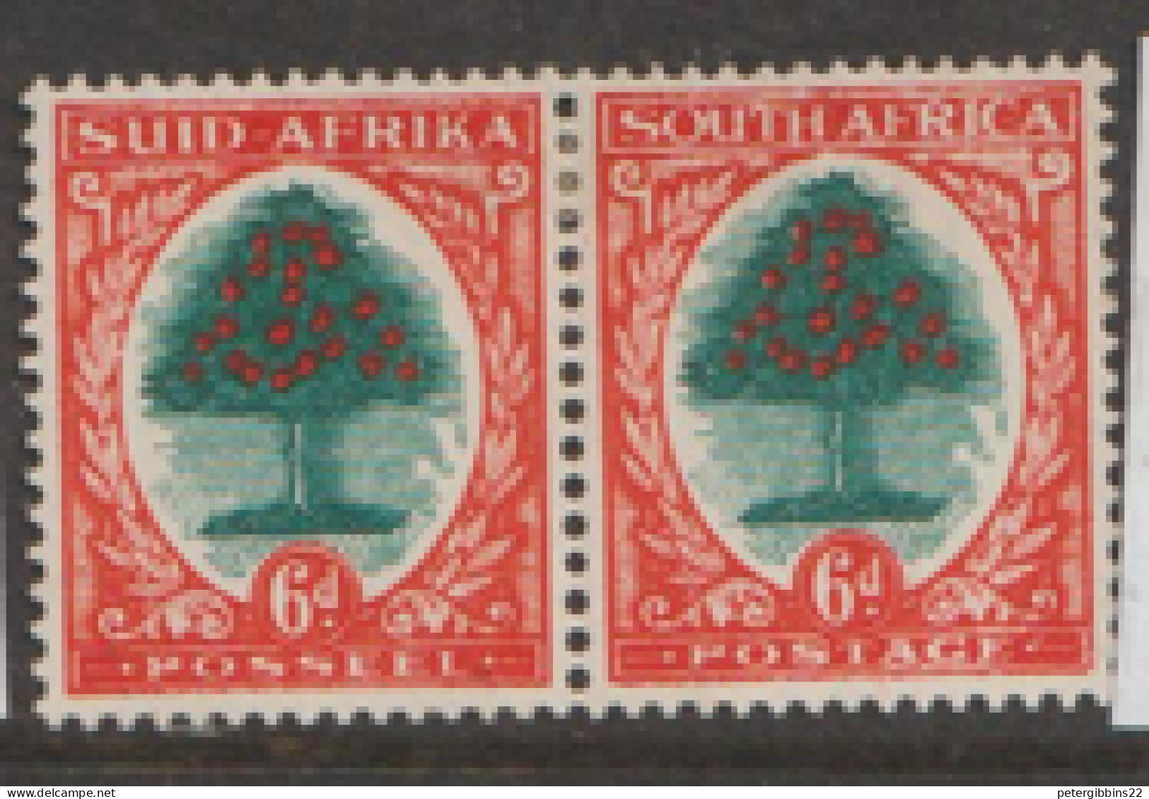 South Africa  1947 SG 119  6d Marginal  Mounted Mint - Nuovi