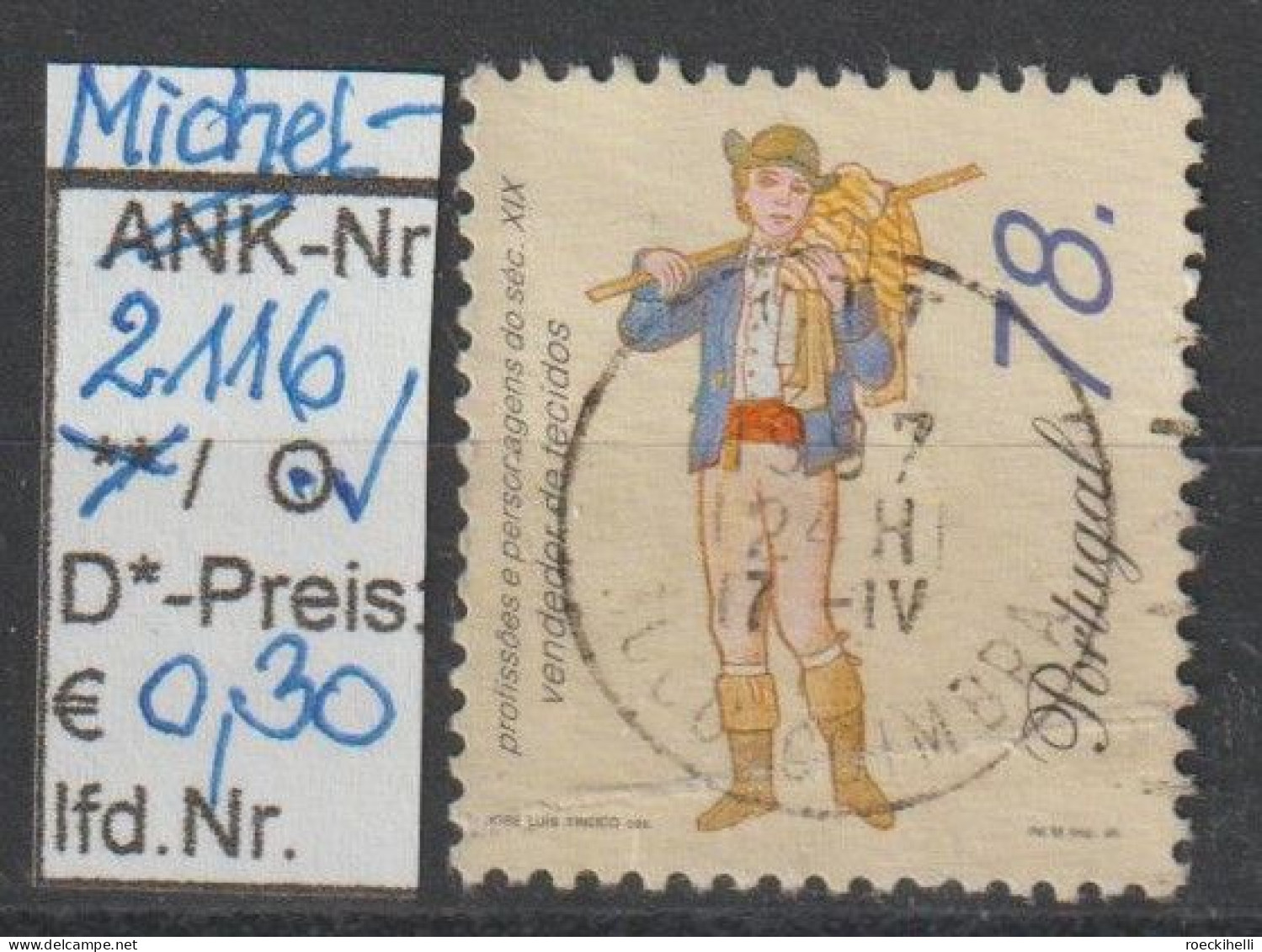 1996 - PORTUGAL - FM/DM "...Personen A.d. 19. Jhdt." 78 E Mehrf. - O Gestempelt - S.Scan (port 2116o) - Used Stamps