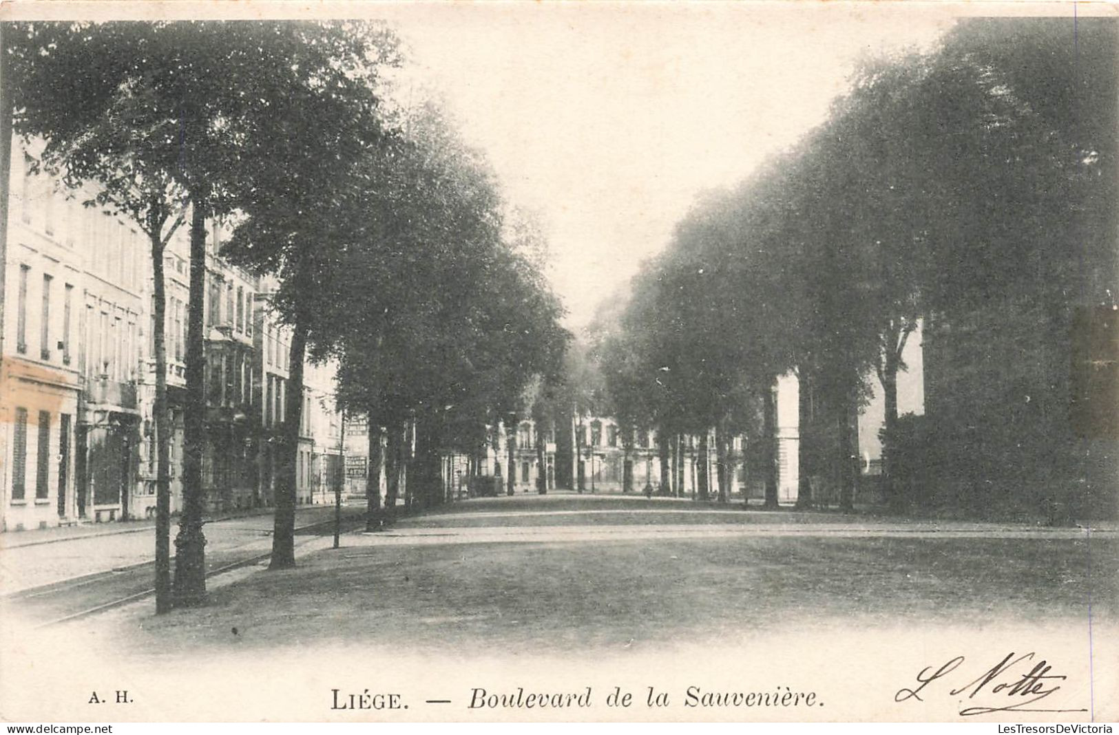 BELGIQUE - Liège - Boulevard De La Sauvenière - Animé - Carte Postale Ancienne - Lüttich