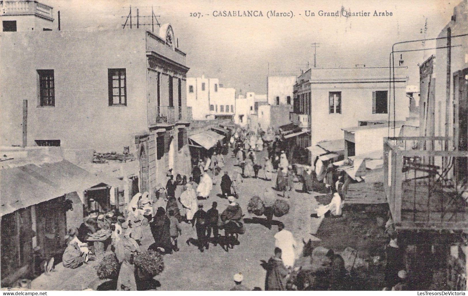 MAROC - Casablanca - Un Grand Quartier Arabe - Animé - Carte Postale Ancienne - Casablanca