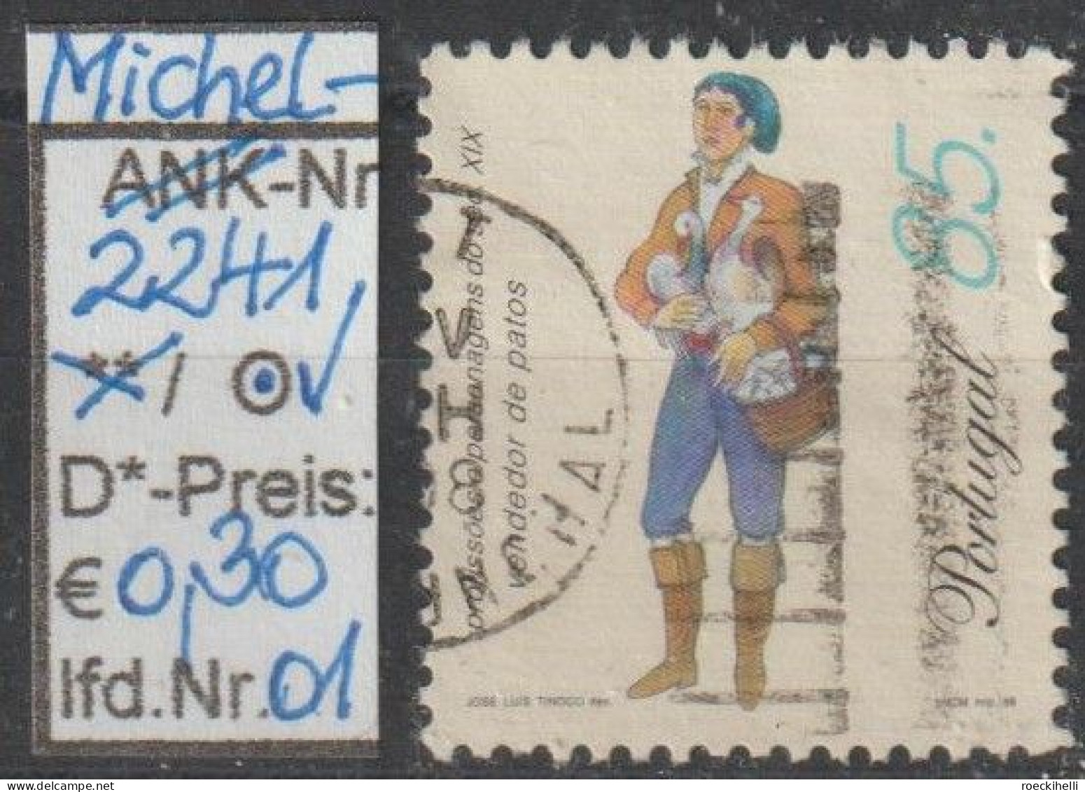 1998 - PORTUGAL - FM/DM "... Personen A.d. 19. Jhdt." 85 E Mehrf. - O Gestempelt - S.Scan (port 2241o 01-02) - Used Stamps