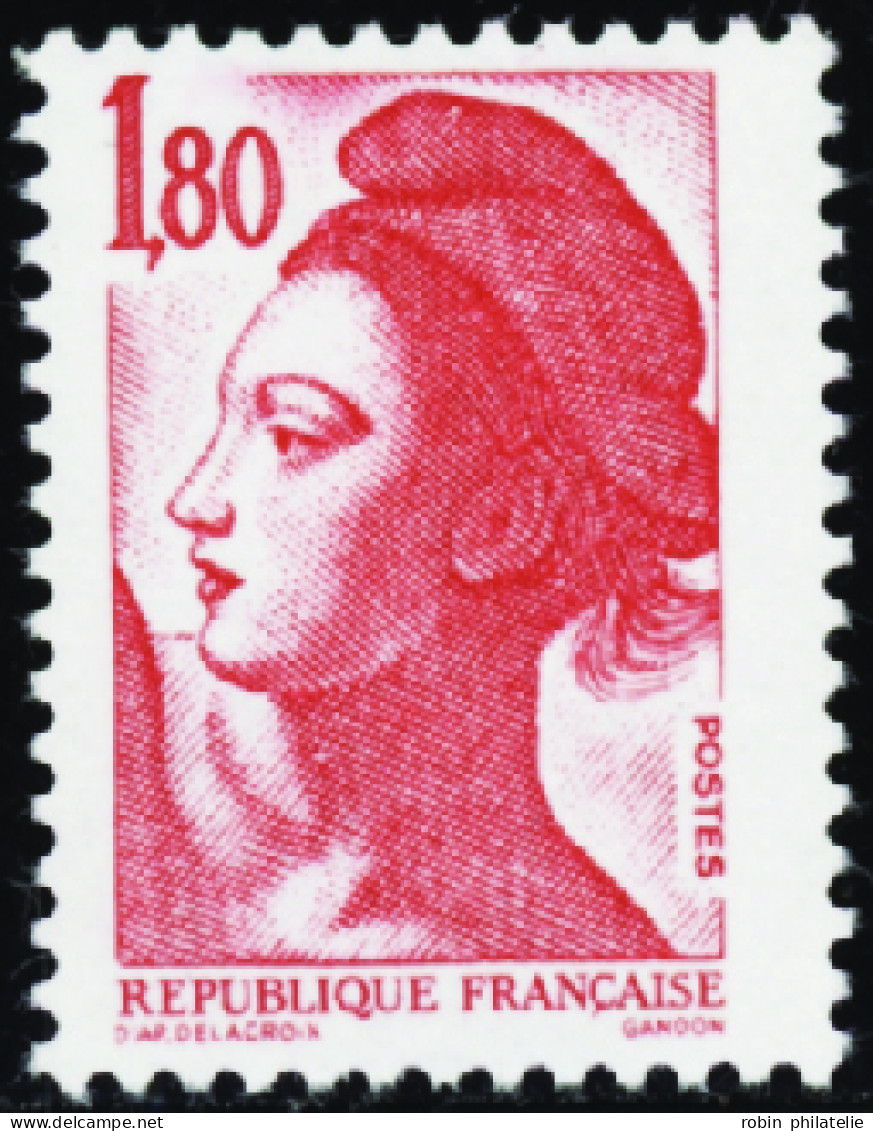 France Variétés  N°2220a  1,80 Rouge Liberté Sans Phosphore Qualité:** - Non Classificati