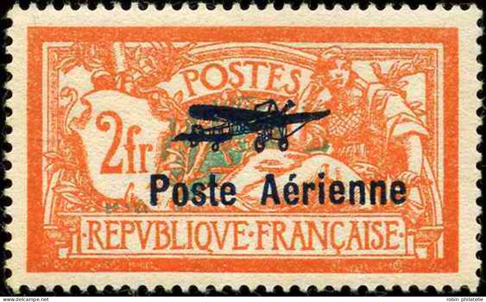 France Variétés Poste Aérienne N°1a  Coin De L'écusson Cassé TB Centré (cote 2100+100%=4200) Qualité:** - Non Classificati