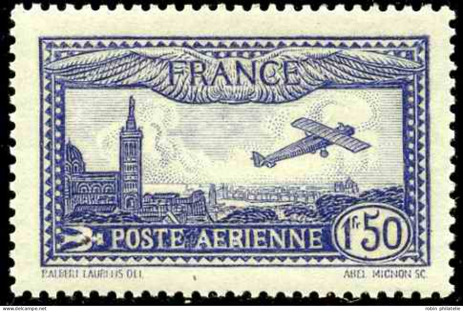 France Variétés Poste Aérienne N°6b  1f50 Outremer Vif Qualité:** - Zonder Classificatie