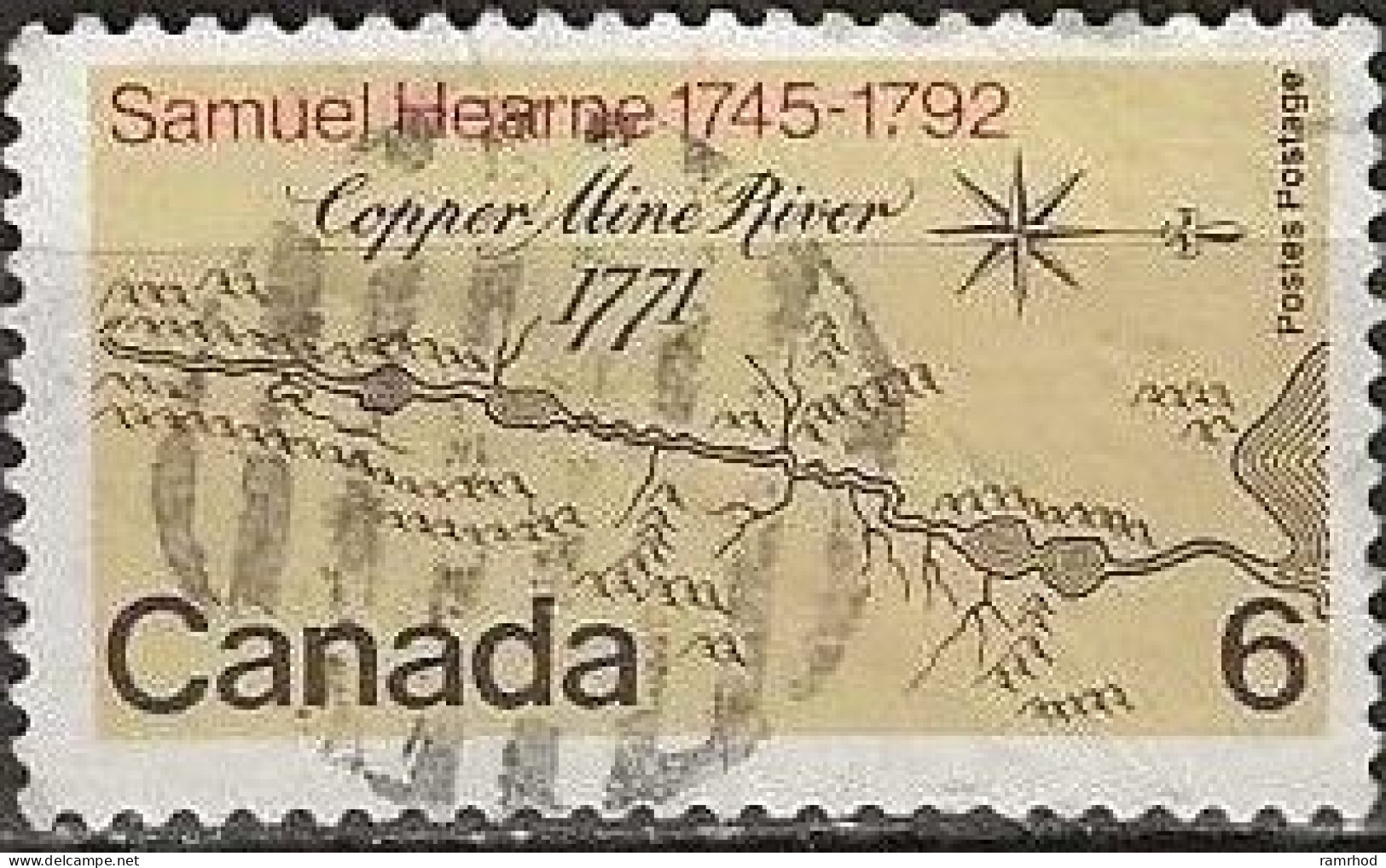 CANADA 1971 Bicentenary Of Samuel Hearne's Expedition To The Coppermine River - 6c River Chart FU - Oblitérés