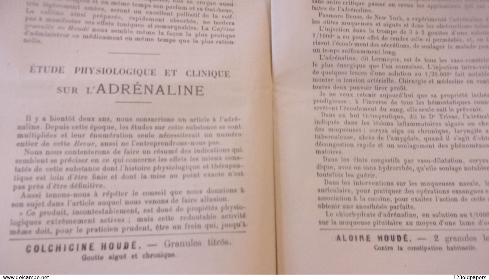 RARE CATALOGUE  A HOUDE ALCALOIDES ETUDES PRINCIPES ACTIF RETIRES DU REGNE VEGETAL / CAFEINE ADRENALINE .. - 1900 – 1949