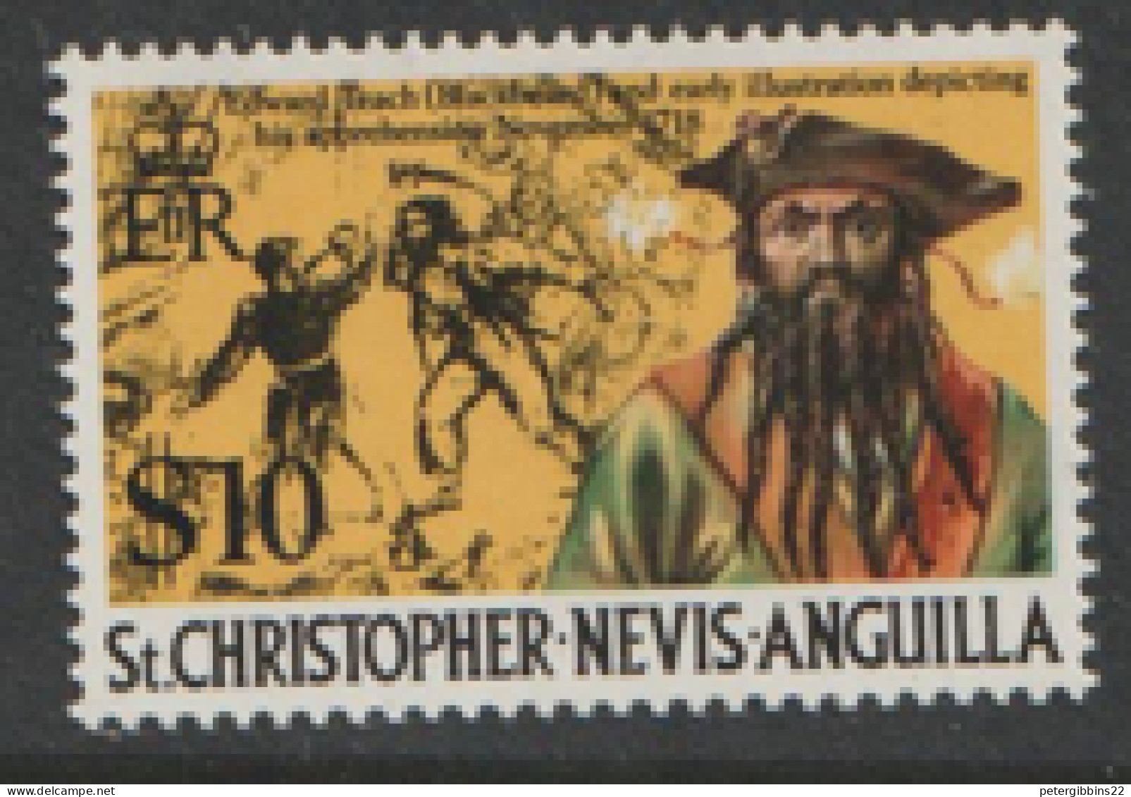 St Christopher Nevis And Anguilla  1973  SG 280  $10 Unmounted Mint - St.Christopher-Nevis-Anguilla (...-1980)