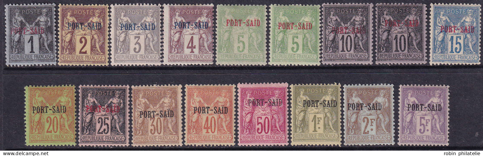 Port Saïd Postes N°1/18 Sauf 14  17 Valeurs Qualité:* - Altri & Non Classificati