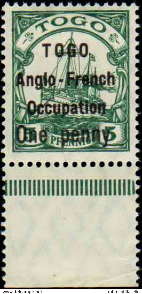 Togo  N°33 1/2 Pf Sur 5 Pf Vert Qualité:* - Andere & Zonder Classificatie