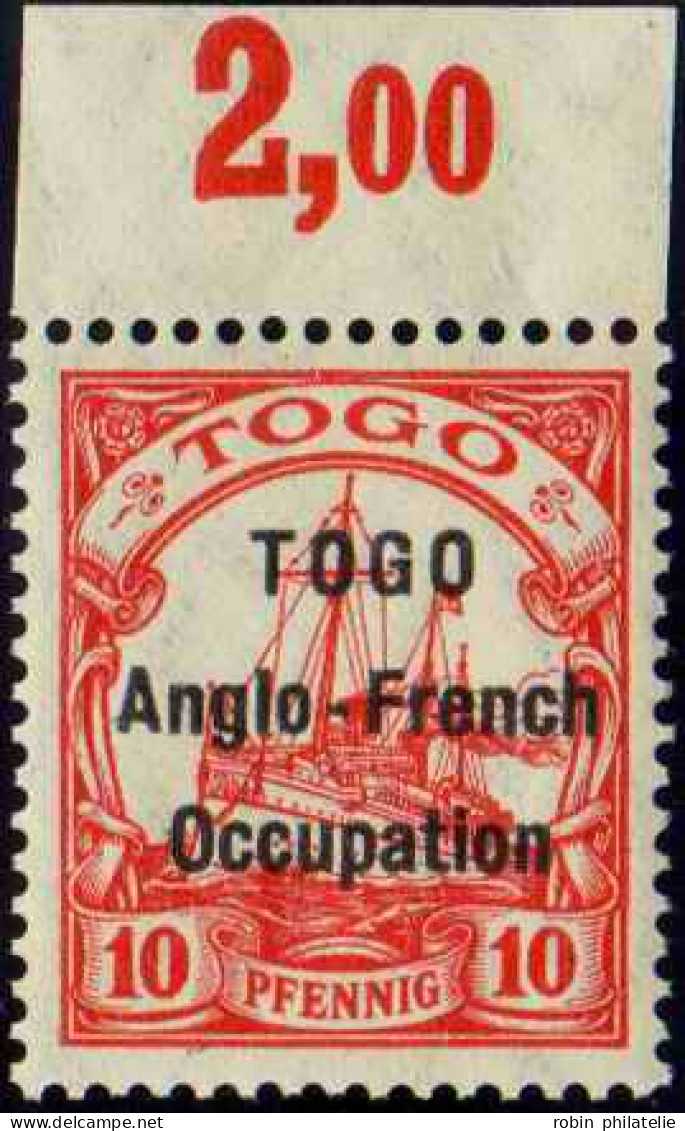 Togo  N°34 10 Pfennig  Rouge Bdf Qualité:** - Sonstige & Ohne Zuordnung