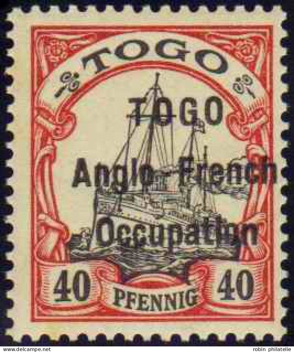 Togo  N°38 40 Pfennig  Carmin Et Noir Qualité:** - Otros & Sin Clasificación