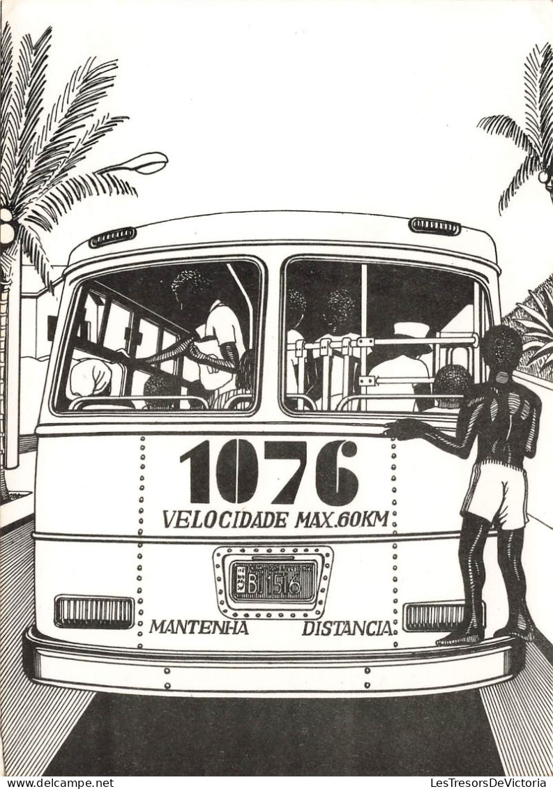 ILLUSTRATEUR - Non Signé - Autobus - Carte Postale Ancienne - Ohne Zuordnung