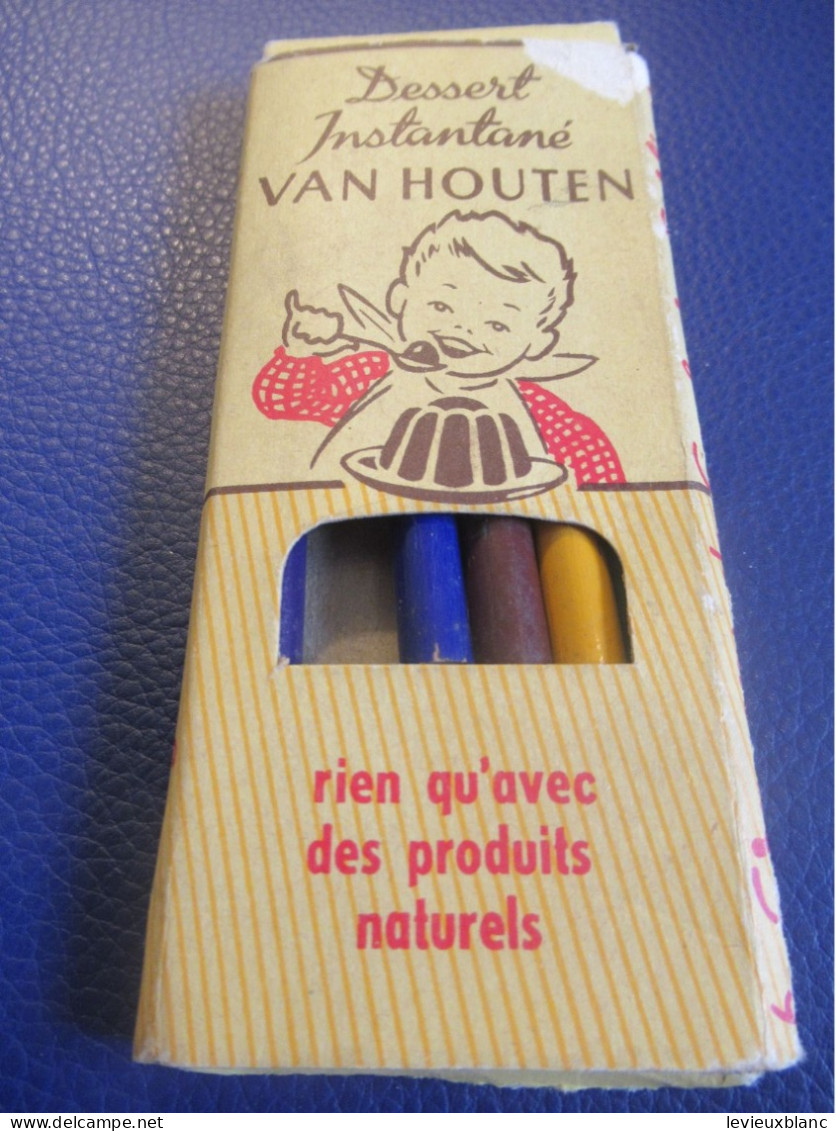 Petite Boite Publicitaire  De Crayons De Couleur /Cacao VAN HOUTEN /Dessert Instantané/Vers 1950-60      CAH374 - Otros & Sin Clasificación