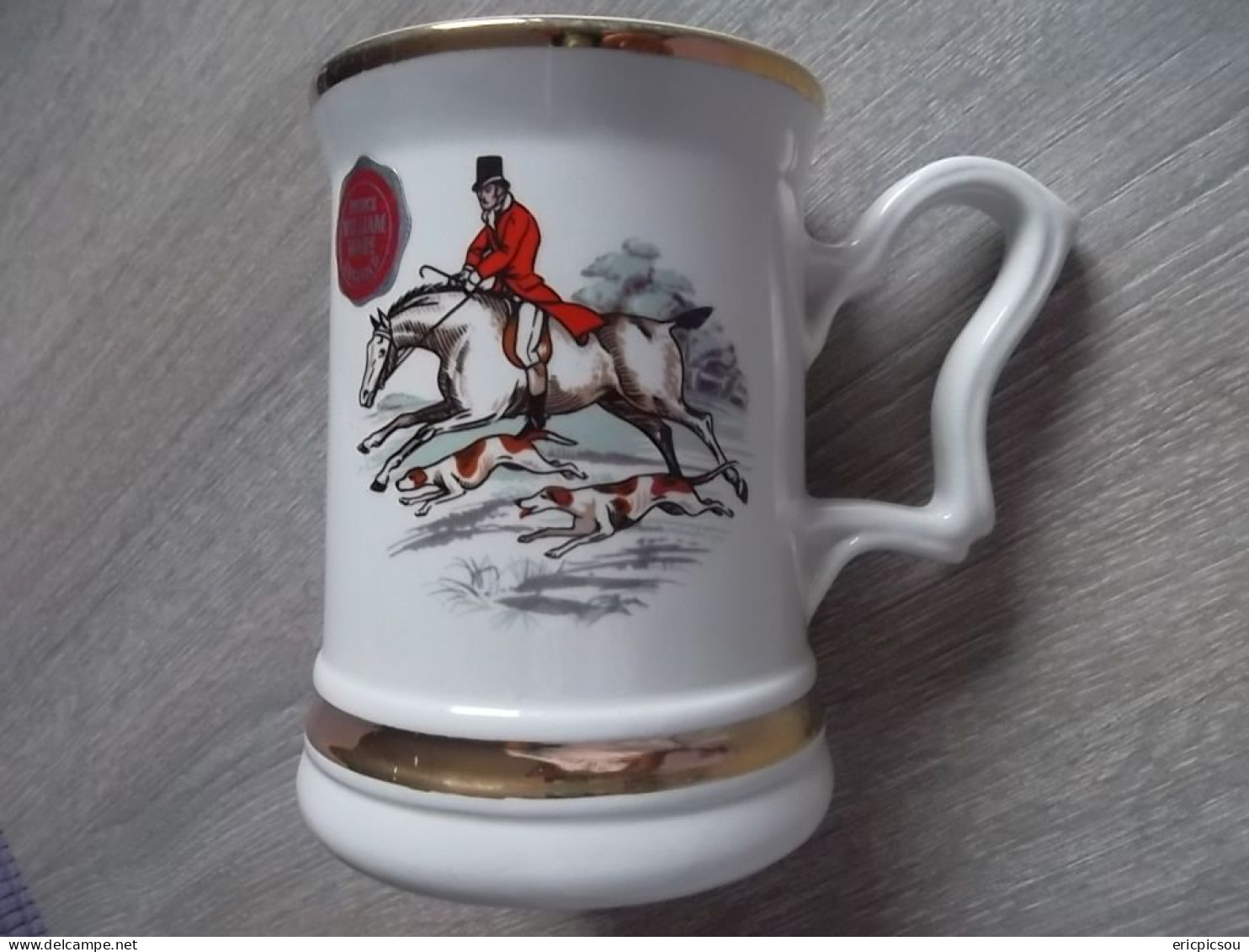 Tasse Vintage Prince William Ware England ( Chasse Au Renard Garniture Or 22 Carats ) - Zonder Classificatie