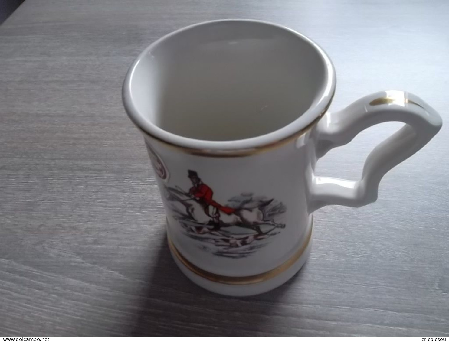 Tasse Vintage Prince William Ware England ( Chasse Au Renard Garniture Or 22 Carats ) - Ohne Zuordnung