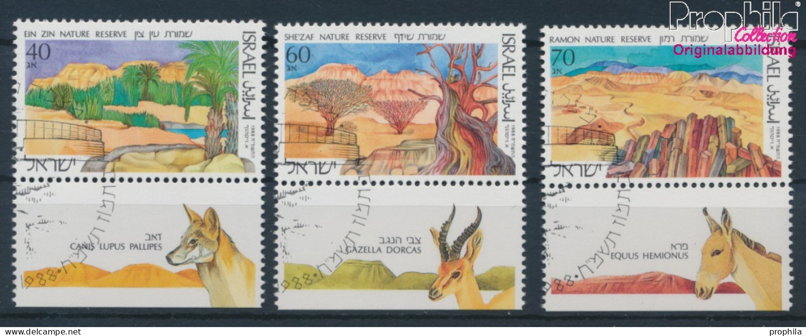 Israel 1099-1101 Mit Tab (kompl.Ausg.) Gestempelt 1988 Naturschutzgebiete (10253535 - Gebraucht (mit Tabs)