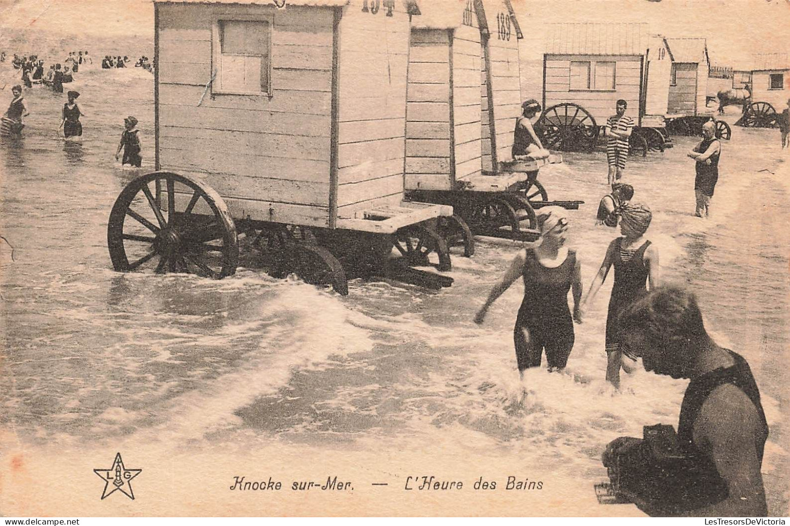 BELGIQUE - Knokke - L'heure Des Bains - Animé - Carte Postale Ancienne - Knokke