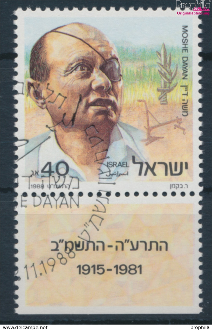 Israel 1108 Mit Tab (kompl.Ausg.) Gestempelt 1988 Moshe Dayan (10253531 - Oblitérés (avec Tabs)