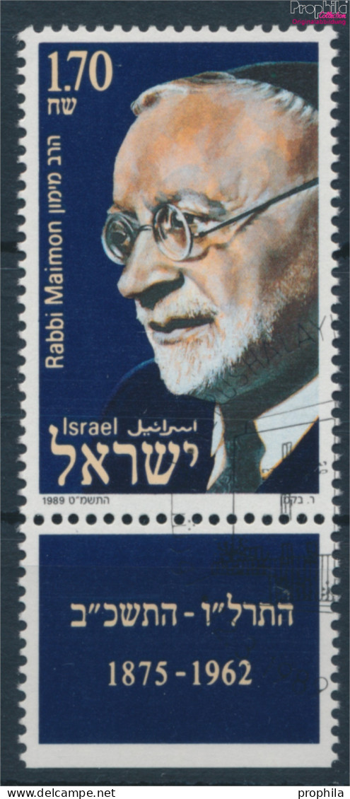 Israel 1120 Mit Tab (kompl.Ausg.) Gestempelt 1989 Rabbi Judah Leib Maimon (10253526 - Usados (con Tab)