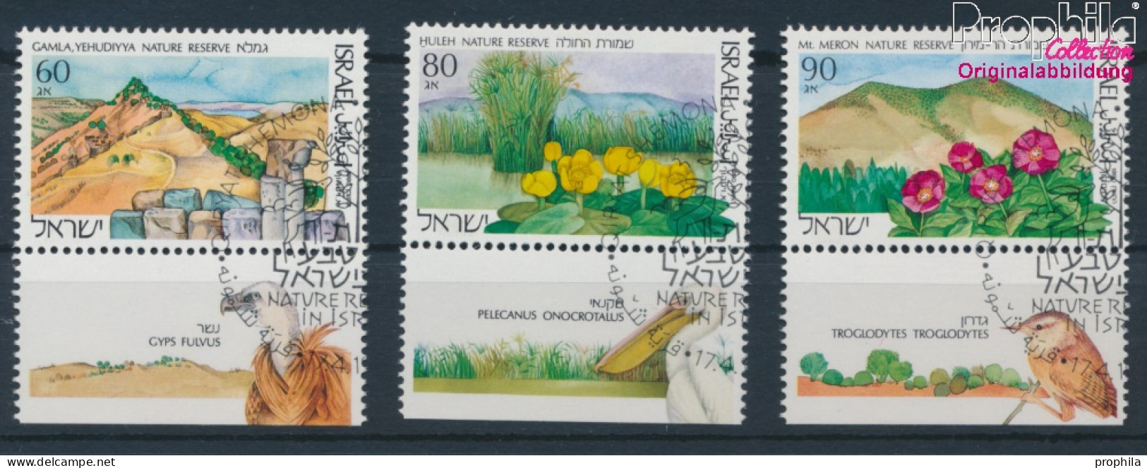 Israel 1153-1155 Mit Tab (kompl.Ausg.) Gestempelt 1990 Naturparks (10253509 - Usati (con Tab)