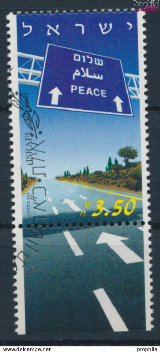 Israel 1314 Mit Tab (kompl.Ausg.) Gestempelt 1994 Friedensvertrag (10253417 - Gebruikt (met Tabs)