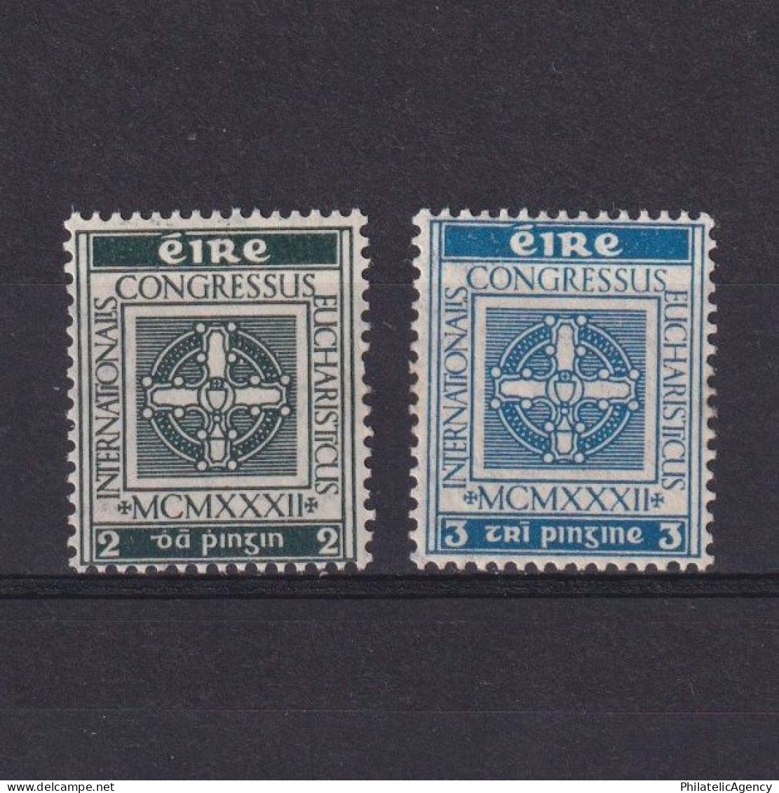 IRELAND 1932, SG #94-95, International Eucharistic Congress, MH - Ongebruikt