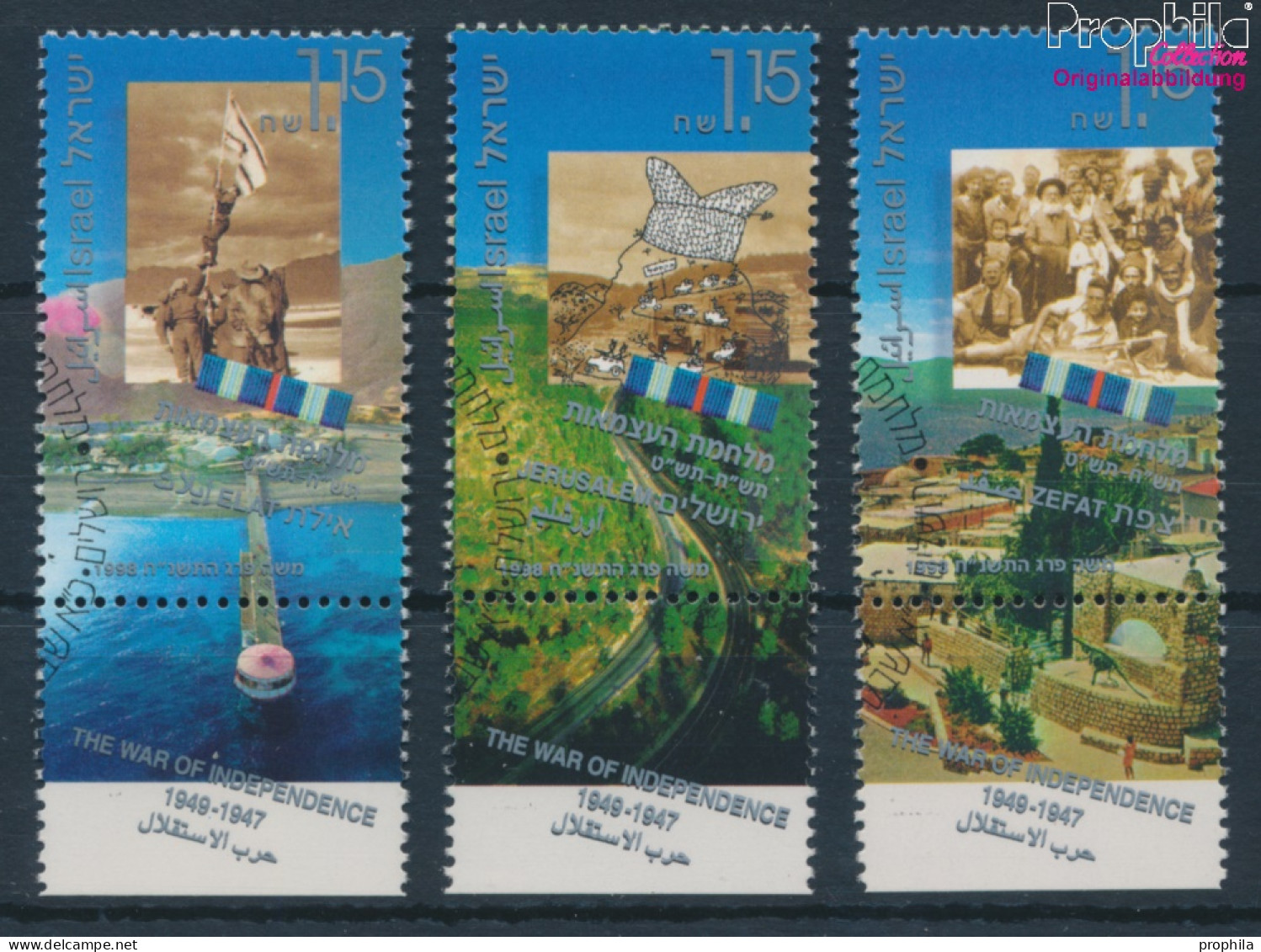 Israel 1452I-1454I Mit Tab (kompl.Ausg.) Gestempelt 1998 Unabhängigkeitskrieg (10253346 - Used Stamps (with Tabs)