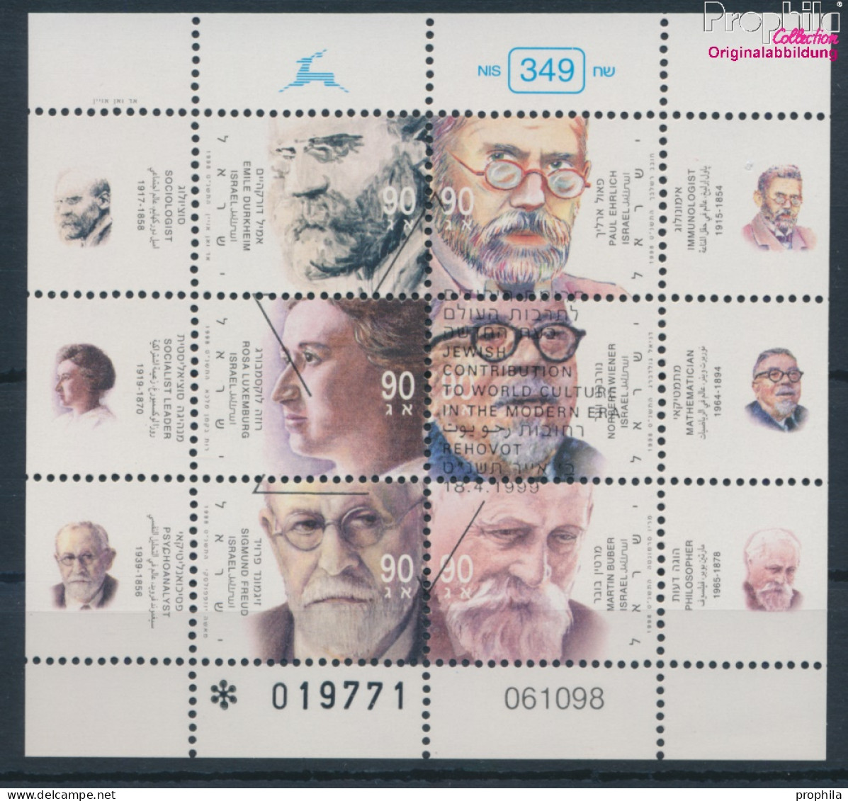 Israel 1508-1513 Mit Tab (kompl.Ausg.) Kleinbogen Gestempelt 1999 Beitrag Zur Weltkultur (10253321 - Used Stamps (with Tabs)