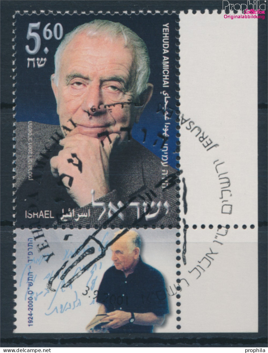 Israel 1642 Mit Tab (kompl.Ausg.) Gestempelt 2001 Yehuda Amichai (10253274 - Gebraucht (mit Tabs)