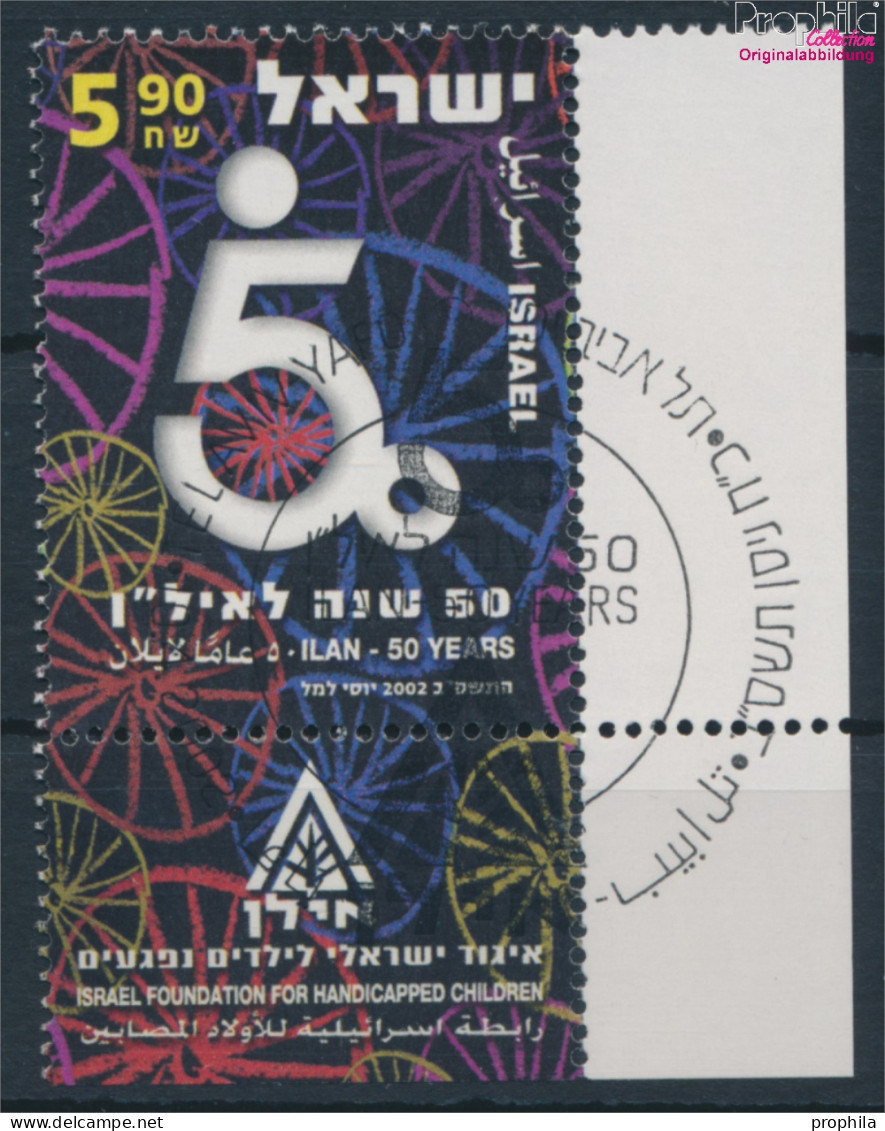 Israel 1682 Mit Tab (kompl.Ausg.) Gestempelt 2002 Stiftung Für Behinderte Kinder (10253264 - Oblitérés (avec Tabs)