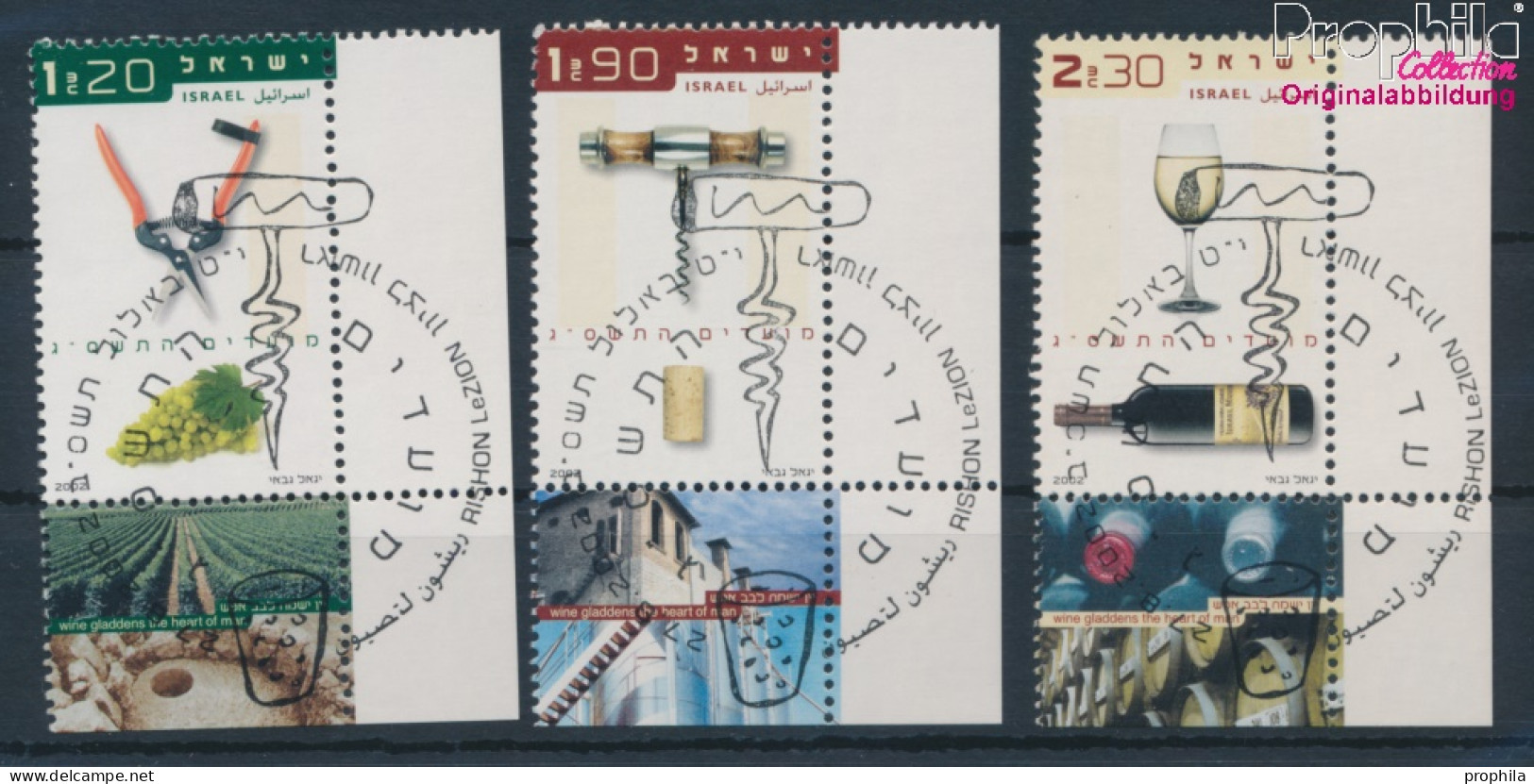 Israel 1694-1696 Mit Tab (kompl.Ausg.) Gestempelt 2002 Jüdische Festtage (10253258 - Gebruikt (met Tabs)