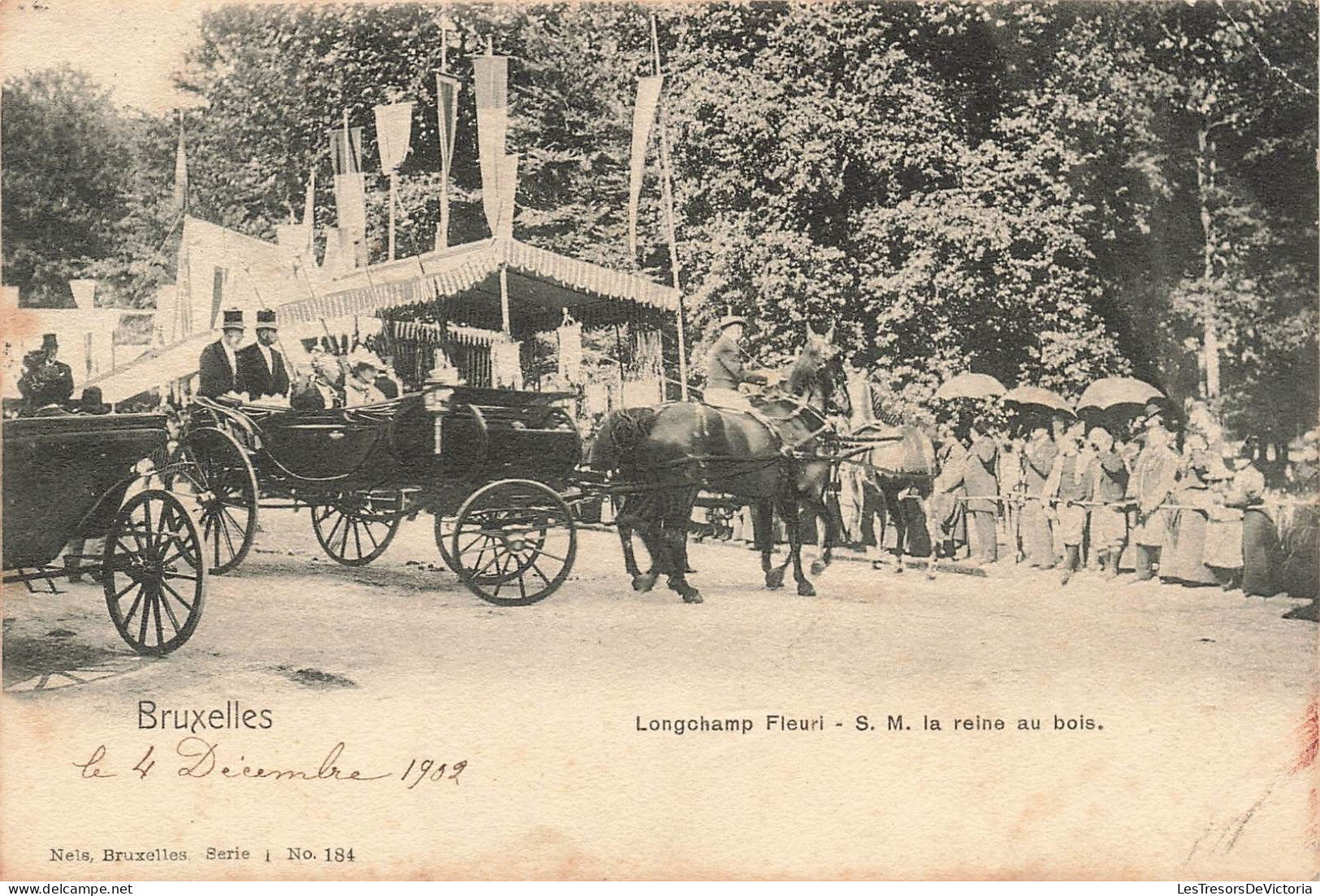 BELGIQUE - Bruxelles - Lonchamp Fleuri - S.M La Reine Au Bois - Carte Postale Ancienne - Sonstige & Ohne Zuordnung